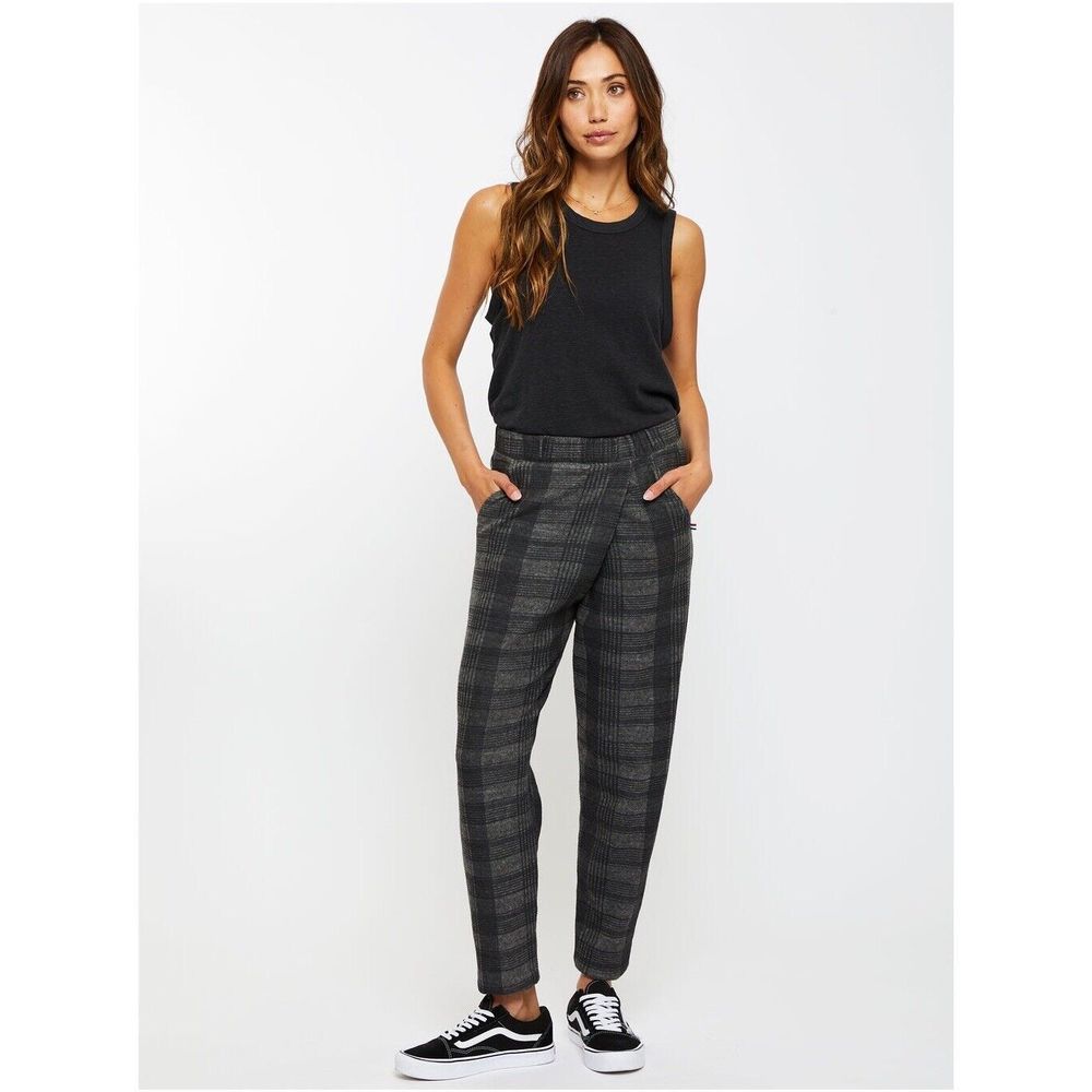 SOL ANGELES PLAID PLEAT JOGGER pants